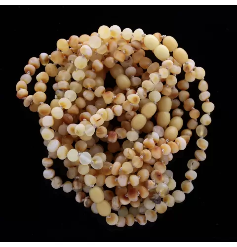 10 Raw Butter Baltic Amber Anklets 25cm