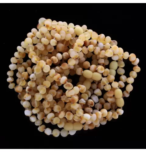 10 Raw Butter Baltic Amber Anklets 25cm