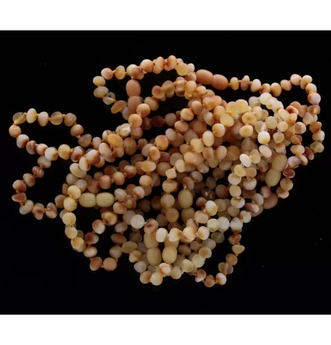 10 Raw Butter Baltic Amber Anklets 25cm