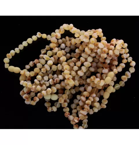 10 Raw Butter Baltic Amber Anklets 25cm