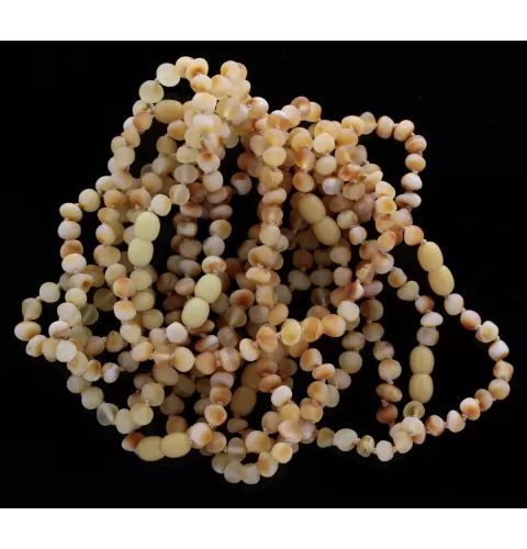 10 Raw Butter Baltic Amber Anklets 25cm