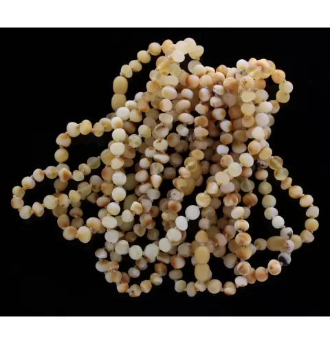 10 Raw Butter Baltic Amber Anklets 25cm