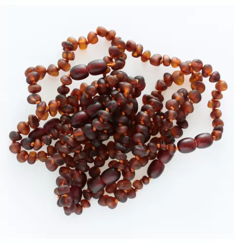 10 Raw Cognac BAROQUE Baltic amber teething bracelets 14cm
