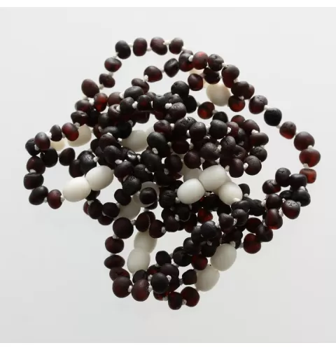 10 Raw Cherry BAROQUE Baltic amber teething bracelets 14cm
