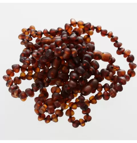 10 Raw Cognac BAROQUE Baltic amber teething bracelets 14cm
