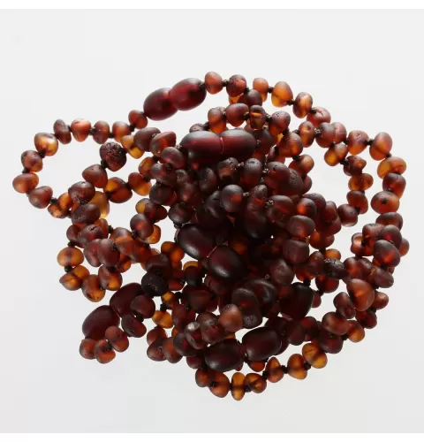 10 Raw Cognac BAROQUE Baltic amber teething bracelets 14cm