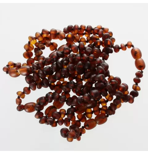 10 Raw Cognac BAROQUE Baltic amber teething bracelets 14cm