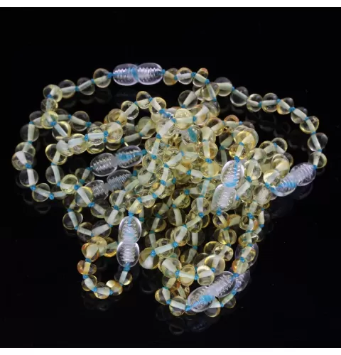 10 Lemon BAROQUE Baltic amber teething bracelets 14cm