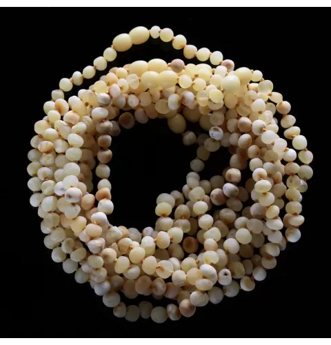 10 Raw Milk BAROQUE Baltic amber teething necklaces 28cm