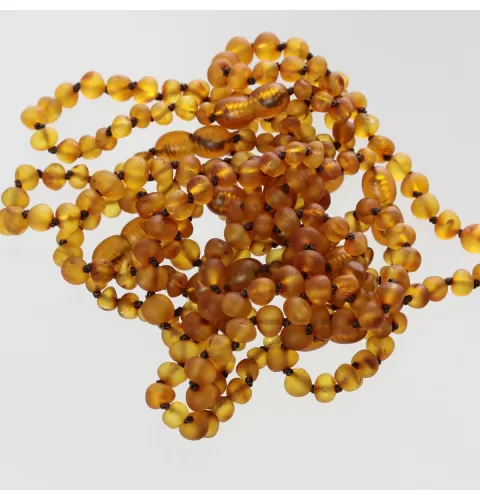 10 Raw Cognac BAROQUE Baltic amber teething bracelets 16cm