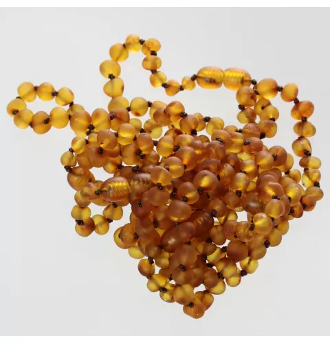 10 Raw Cognac BAROQUE Baltic amber teething bracelets 16cm