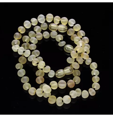 3 Raw Lemon BAROQUE Baltic Amber Bracelet 19cm