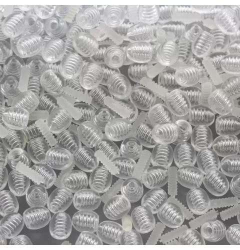 100 Twist screw clear clasps