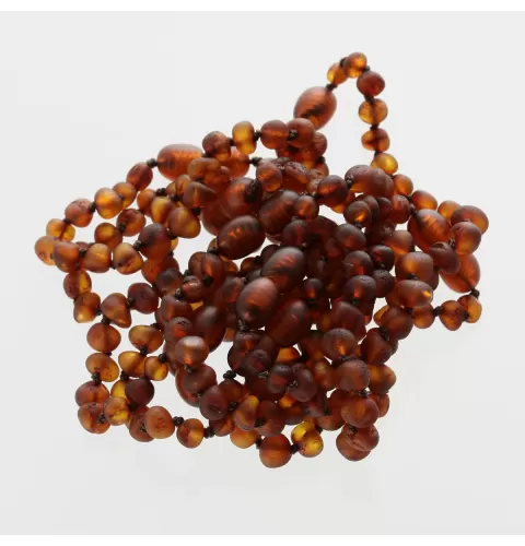 10 Raw Cognac BAROQUE Baltic amber teething bracelets 14cm