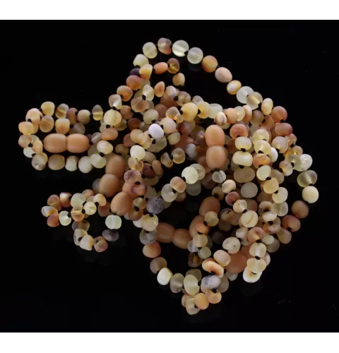 10 Raw Mix BAROQUE Baltic amber teething bracelets 16cm