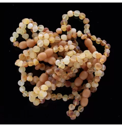 10 Raw Mix BAROQUE Baltic amber teething bracelets 16cm