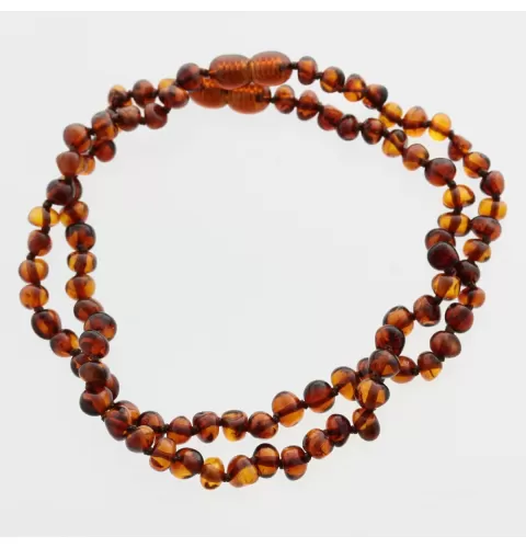 2 BROQUE Baby teething Baltic amber necklaces 28cm