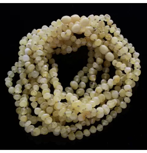 10 Pop Milk BROQUE Baby teething Baltic amber necklaces 28cm