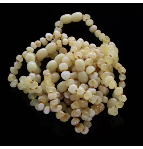 10 Milky BAROQUE Baltic amber teething bracelets 14cm