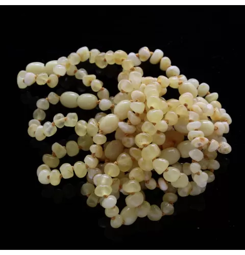 10 Milky BAROQUE Baltic amber teething bracelets 14cm