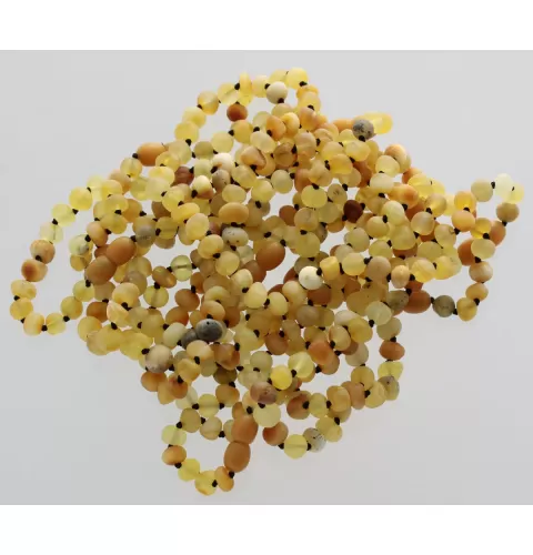 10 Raw Mix Baltic Amber Anklets 25cm
