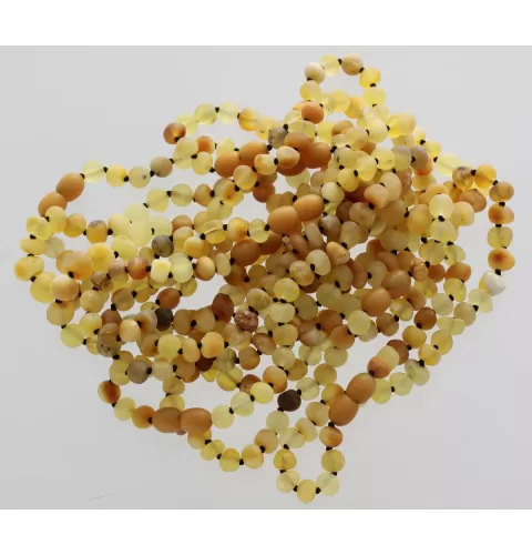 10 Raw Mix Baltic Amber Anklets 25cm