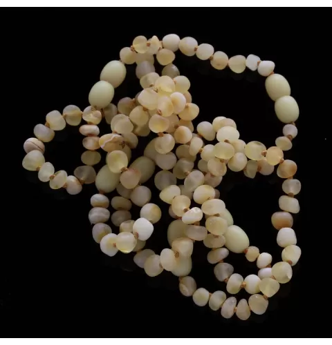 6 Raw Butter BAROQUE Baltic amber teething bracelets 14cm