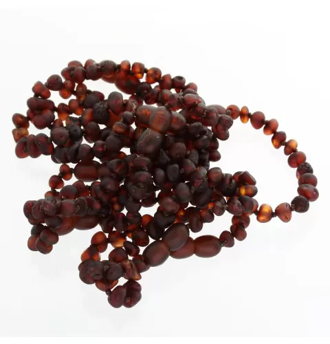 10 Raw Cognac BAROQUE Baltic amber teething bracelets 14cm