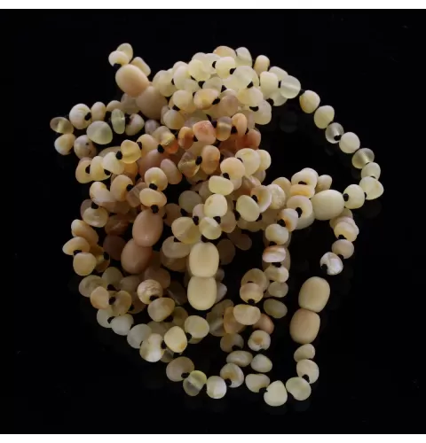 10 Raw Butter BAROQUE Baltic amber teething bracelets 14cm