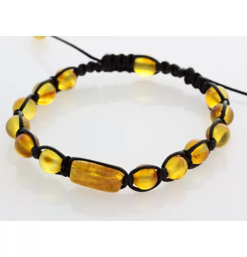 Shamballa Baltic Amber Bracelet for Adults