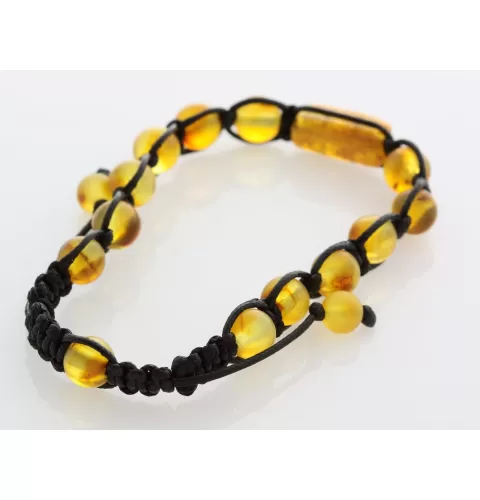 Shamballa Baltic Amber Bracelet for Adults