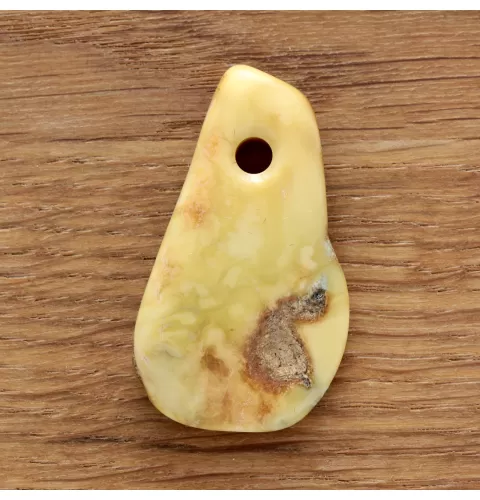 Baltic Amber Medallion pendant with hole