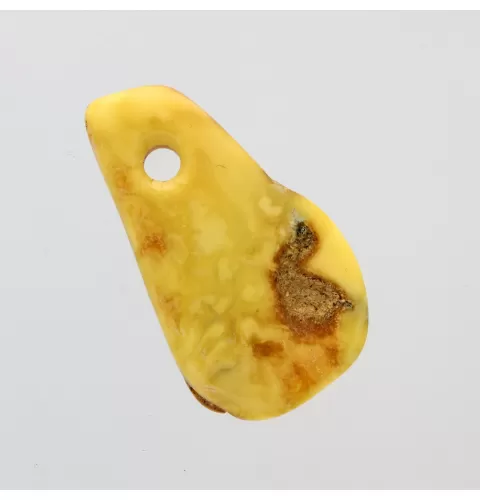 Baltic Amber Medallion pendant with hole