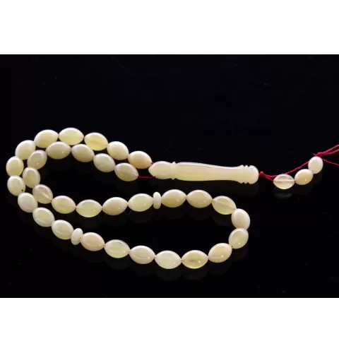 Islamic 33 Prayer OLIVE Baltic amber beads rosary