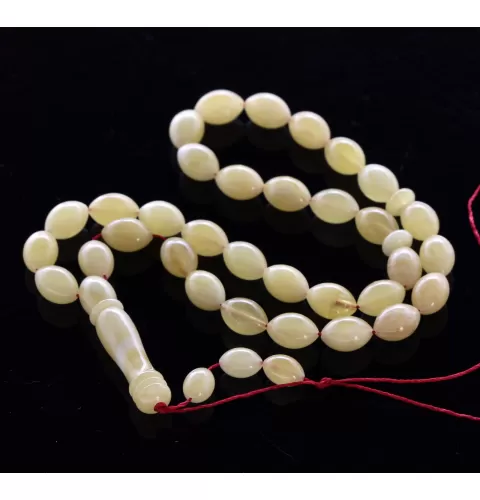 Islamic 33 Prayer OLIVE Baltic amber beads rosary