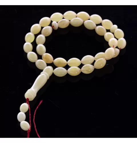 Islamic 33 Prayer OLIVE Baltic amber beads rosary