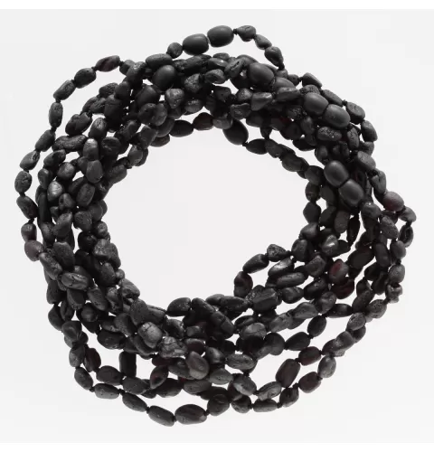 10 Raw Cherry BEANS Baby Baltic amber teething necklaces 33cm