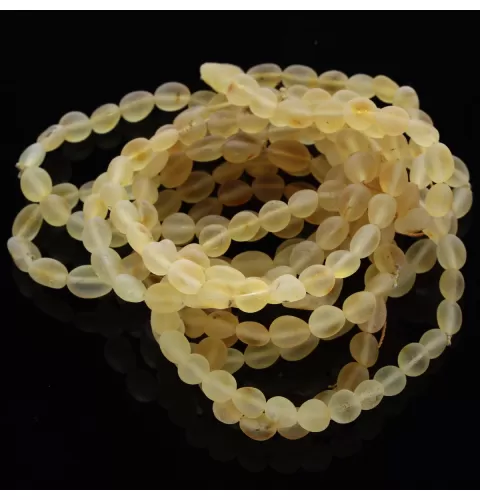 10 Raw Lemon BEANS Baltic amber adult bracelets 19cm