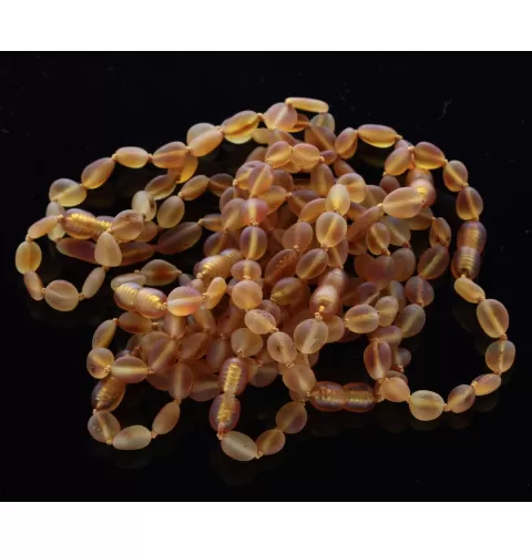 10 Raw Honey BEANS Baltic amber adult bracelets 19cm