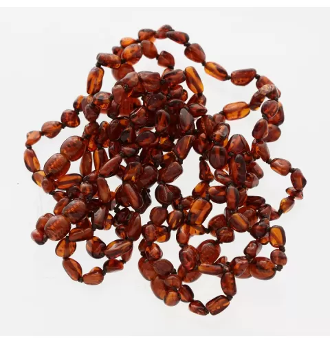 10 Cognac BEANS Baltic amber teething Baby bracelets 16cm
