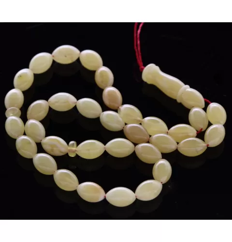 Islamic 33 Prayer OLIVE Baltic amber beads rosary