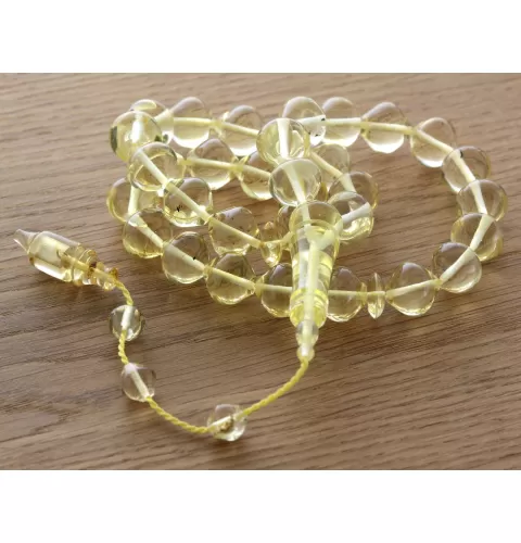 Islamic 33 Drops Baltic amber Prayer Islamic Cut beads