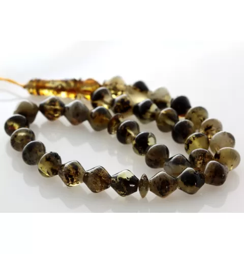 Islamic 33 Drops Baltic amber Prayer Islamic Cut beads