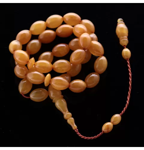 Islamic 33 OLIVE Prayer BALTIC AMBER Beads Muslim Rosary