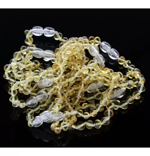 10 Lemon BAROQUE Baltic amber teething bracelets 16cm