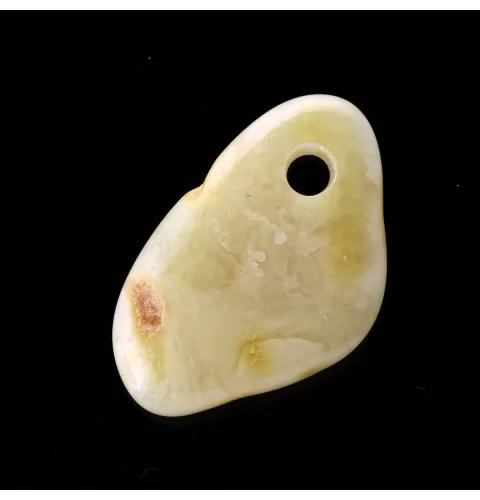 Baltic Amber Medallion pendant with hole
