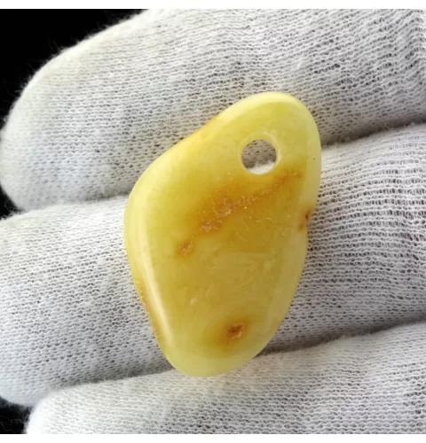 Baltic Amber Medallion pendant with hole
