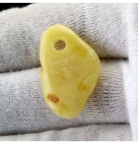 Baltic Amber Medallion pendant with hole