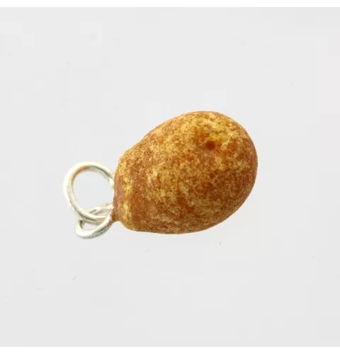 Rough Genuine Baltic amber Drop Fossil Pendant