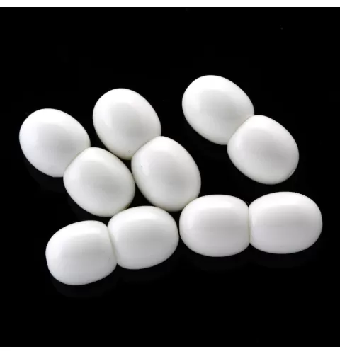 100 Twist screw white clasps